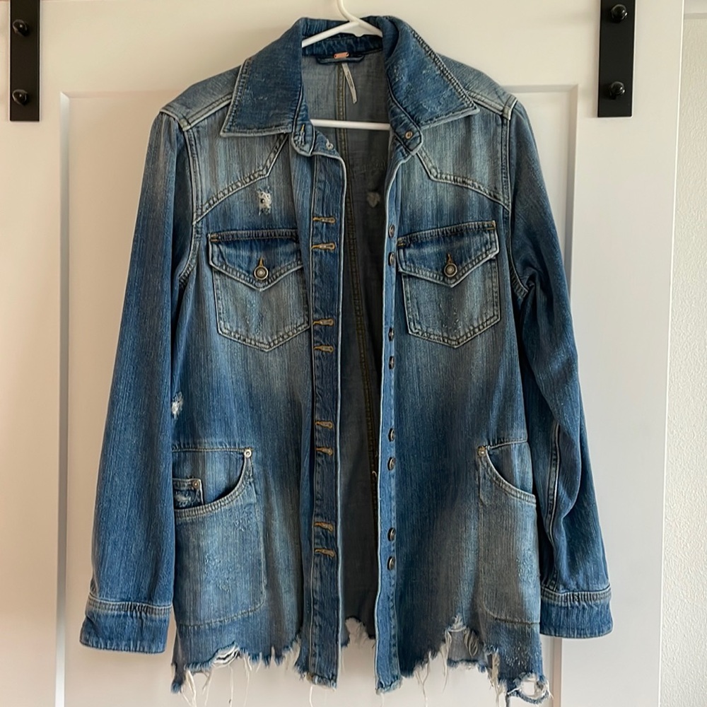 Free People denim shirt jacket